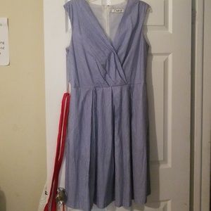 Blue and white pin stripe dress